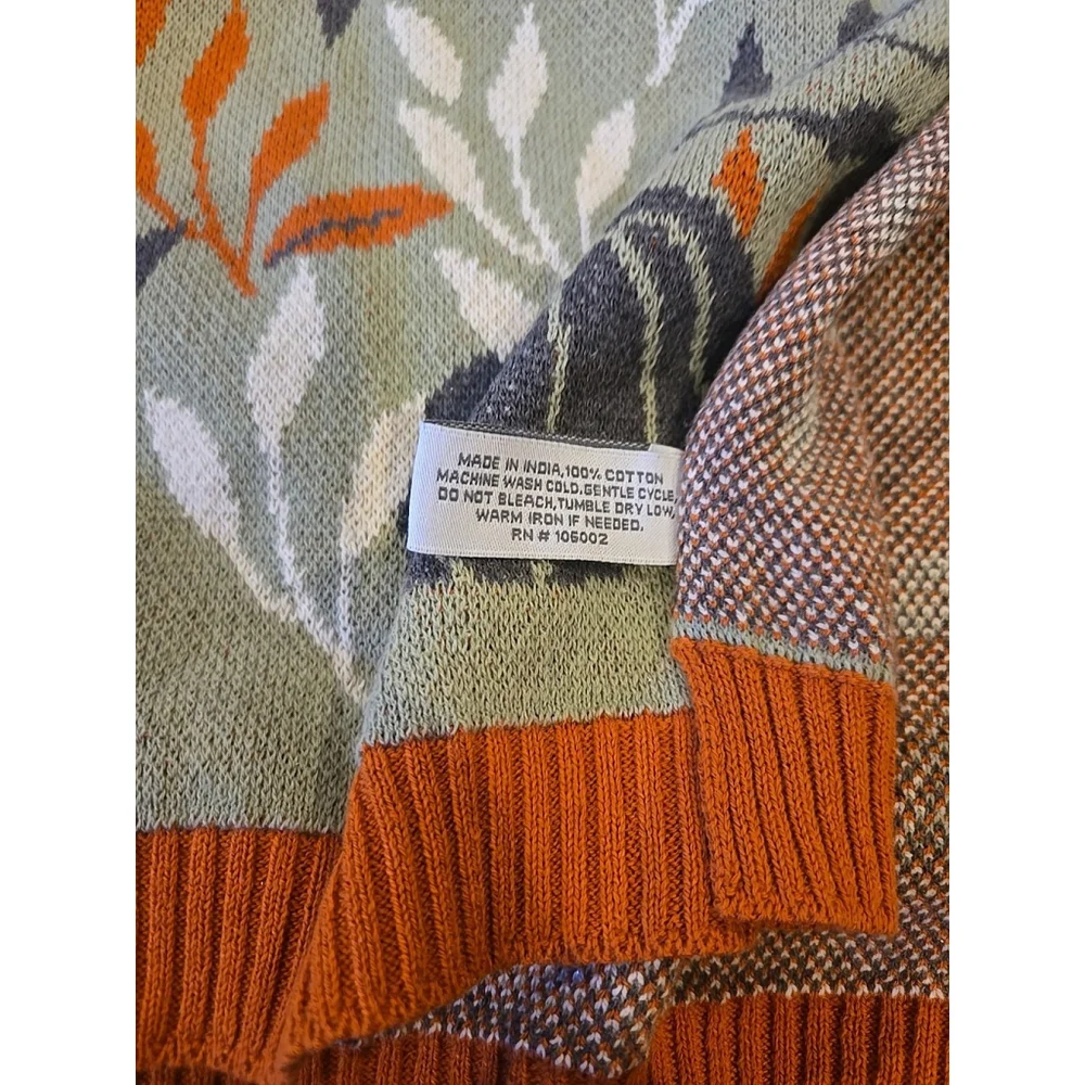 SHABBY CHIC Knit Sweater Material Pumpkin Table Runner 16